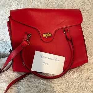 Red handbag